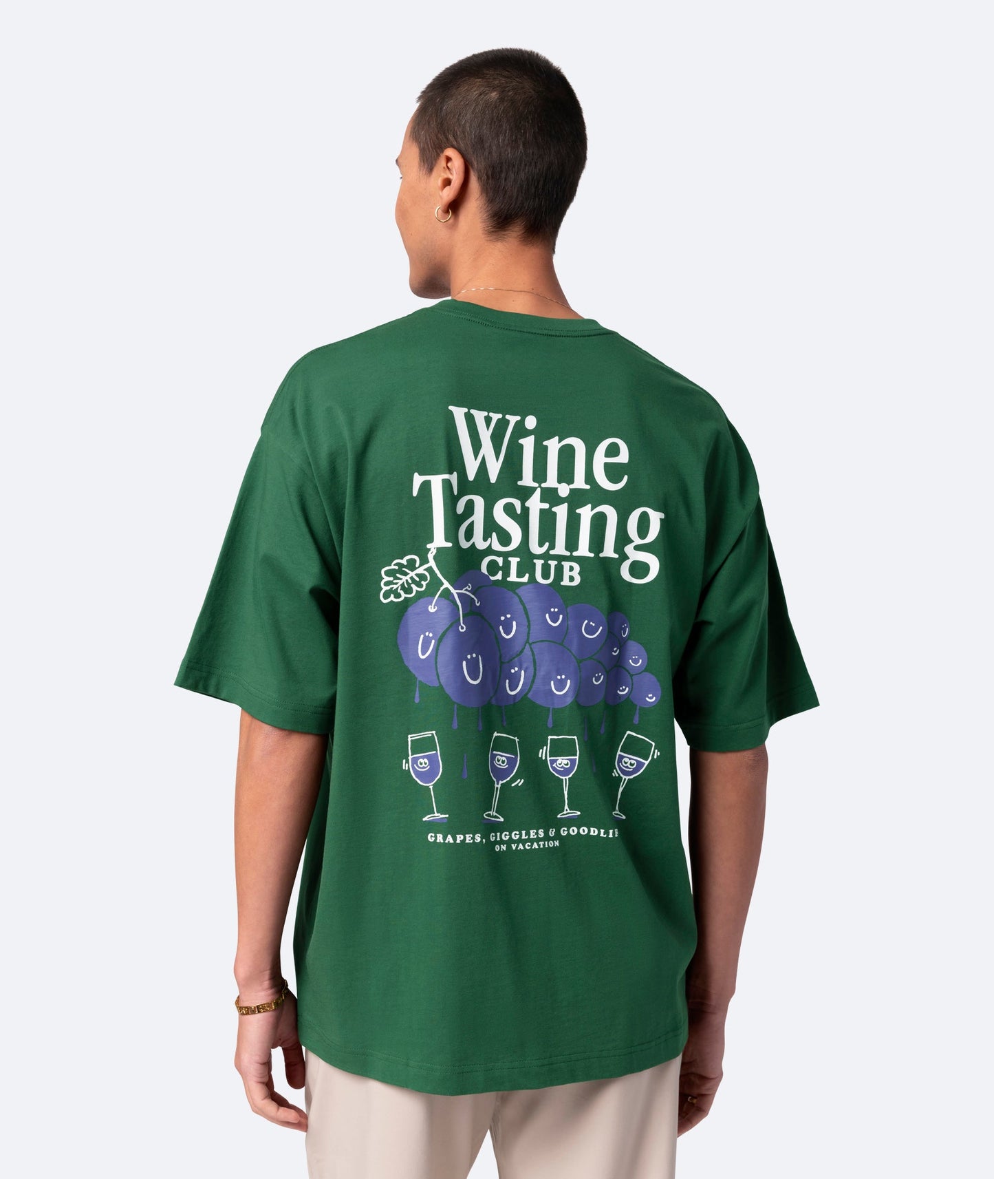 Wine Tasting T-Shirt - Bottle Green