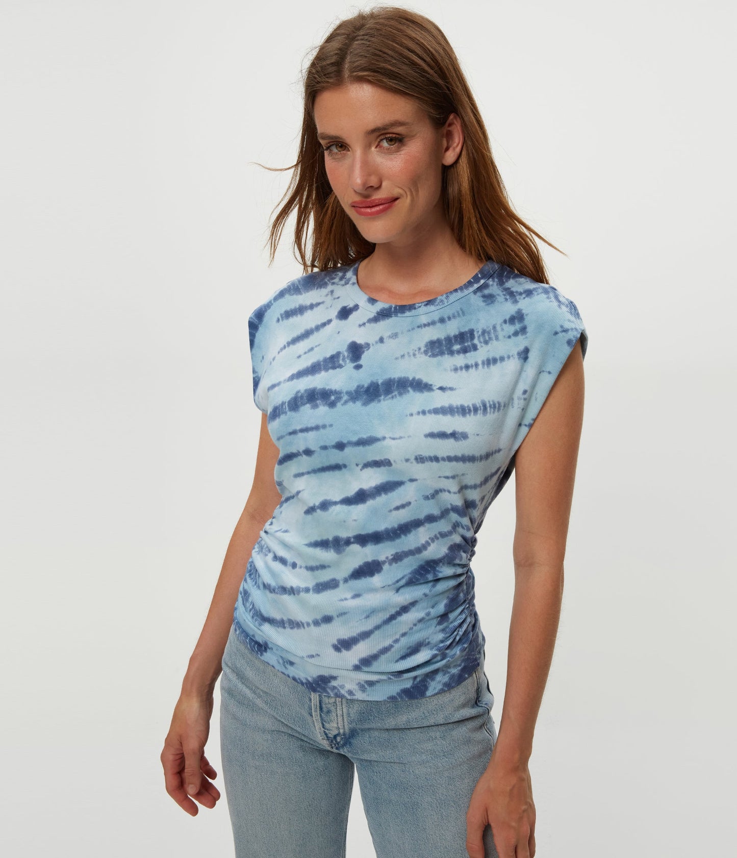 Joni Double Dye Power Shoulder Tee