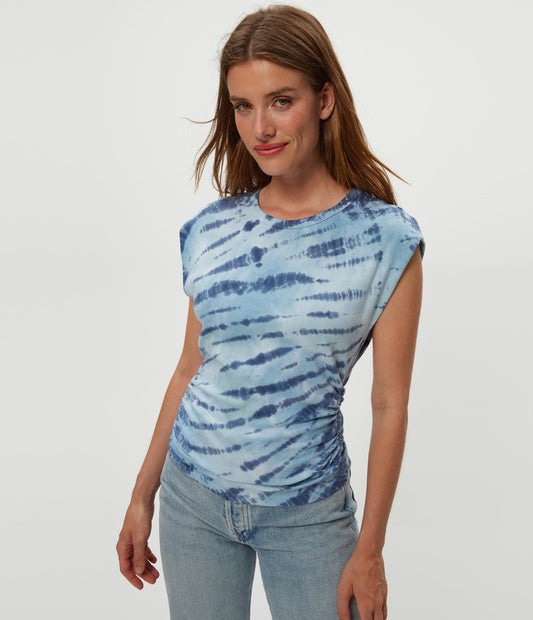 Joni Double Dye Power Shoulder Tee