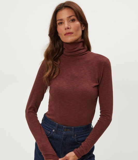 Jojo Side Ruched Turtleneck