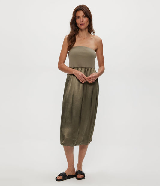 Solange Satin Midi Dress