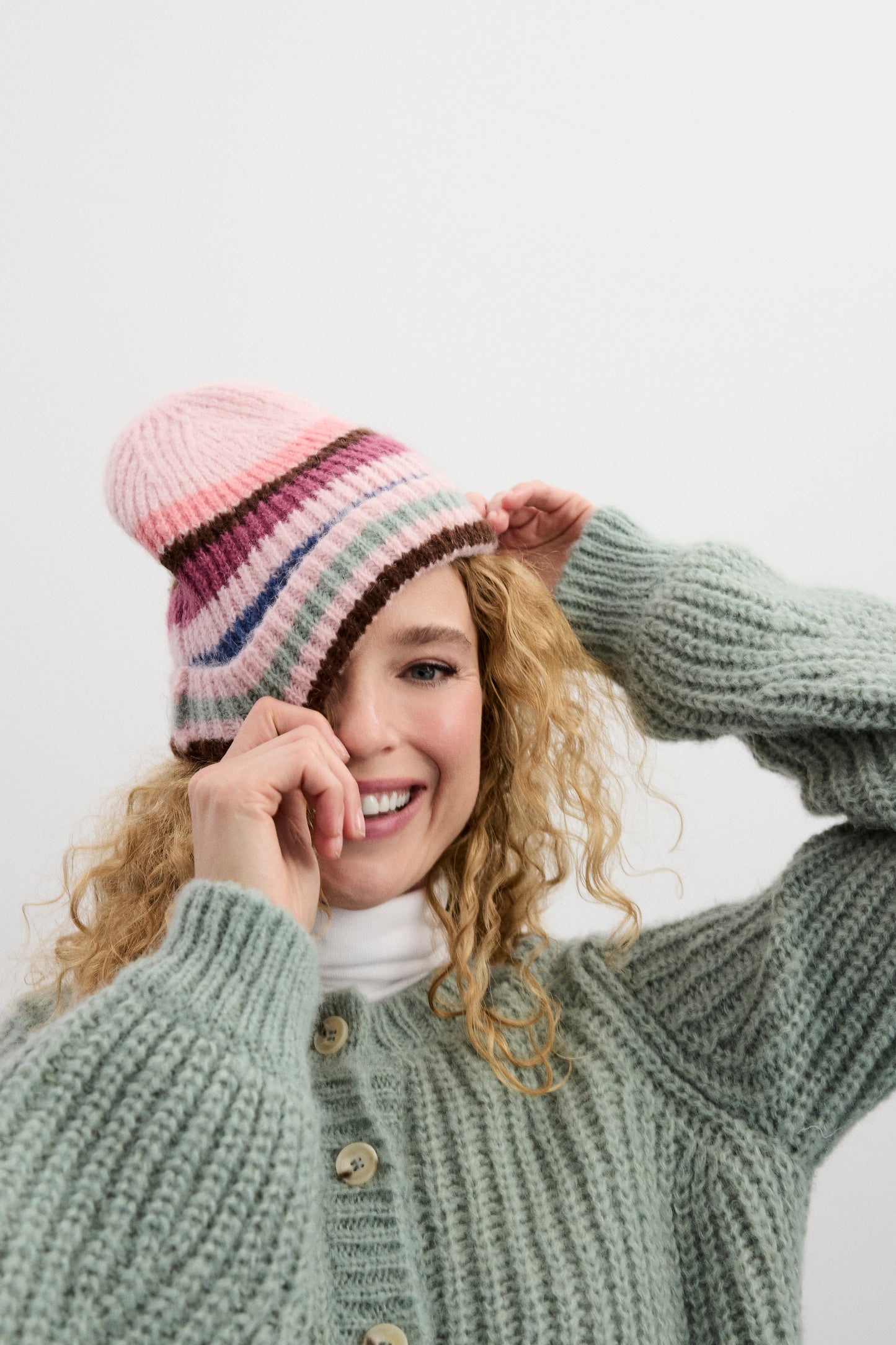 Striped Knit Beanie