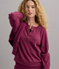 Eira Henley Brushed Waffle Top