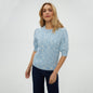 Elaine Mixed Puff Sleeve Pullover